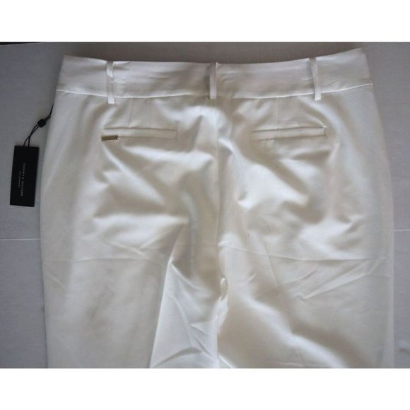 Tommy Hilfiger H25P0261 Women Sz 12 Ivory Hi-Rise Split Ankle Trouser Pants - Picture 8 of 12